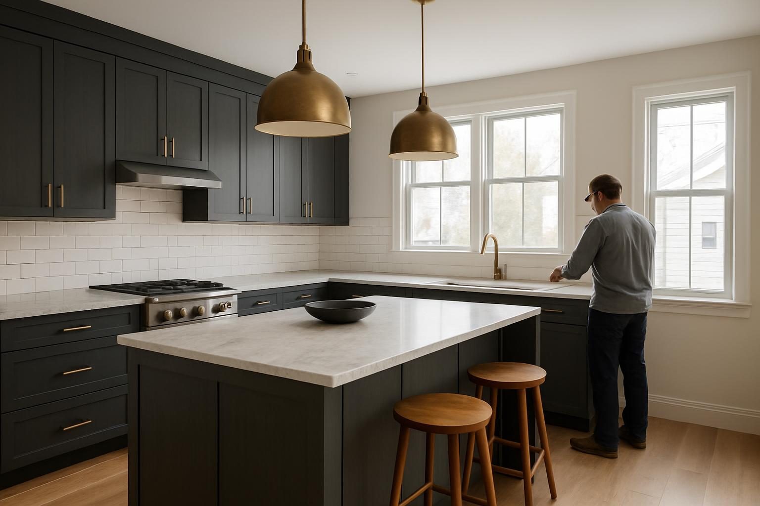 Open kitchen with a island