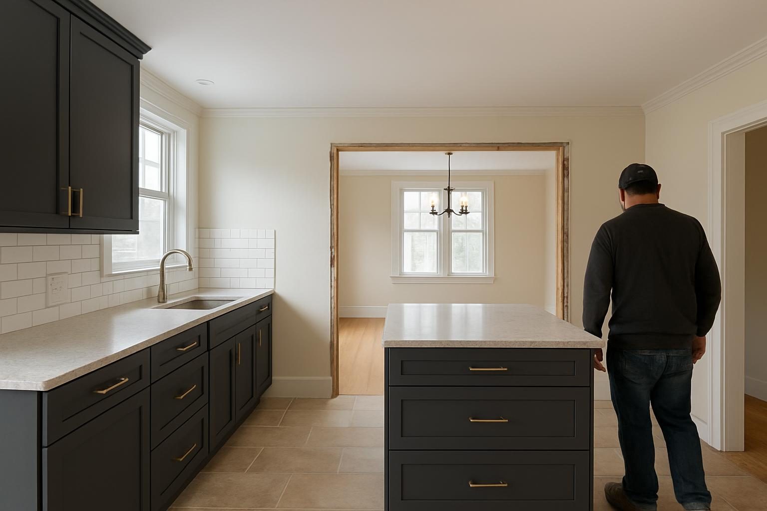 Older kitchen opened toward the dining room