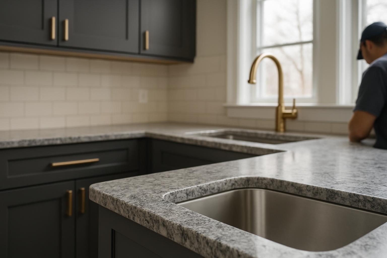 Granite countertop edge