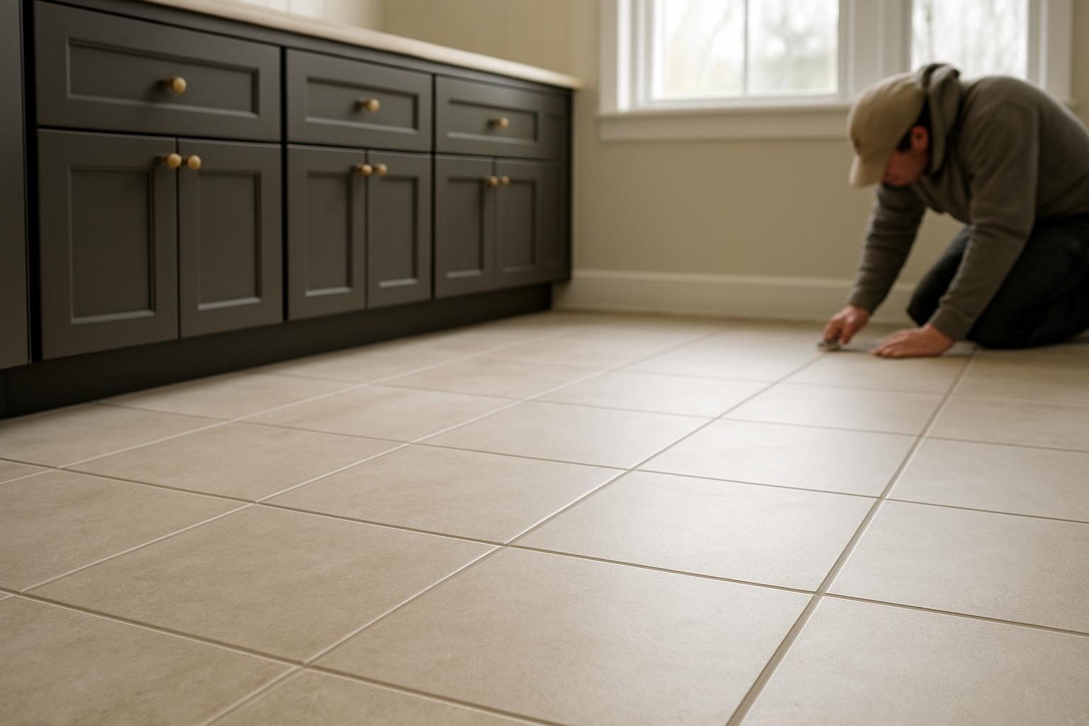 Porcelain kitchen floor tile